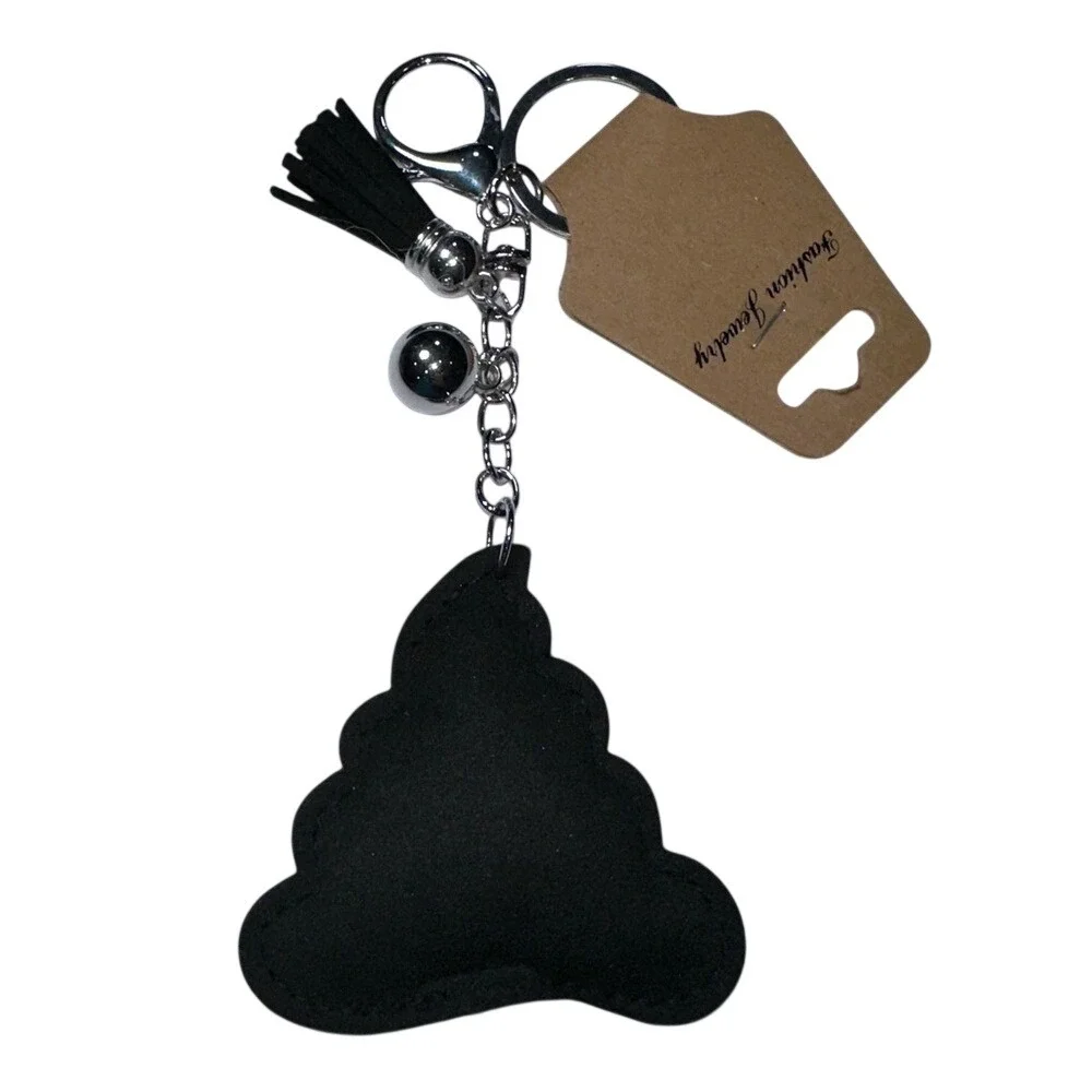 NWT Multicolor Rhinestone Chocolate Ice‎ Cream Emoji Keychain/Purse Charm